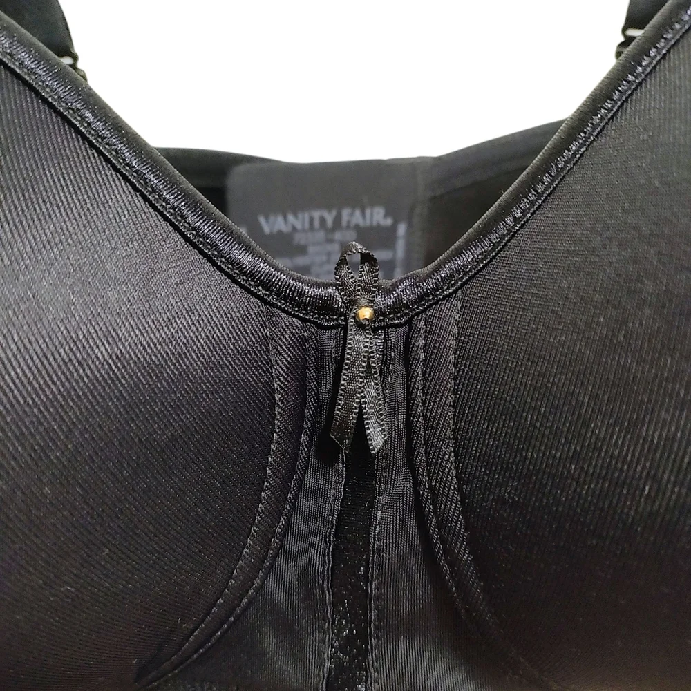 Vanity Fair Wireless Body Caress Full Coverage Black Bra 72335‎ - 40D